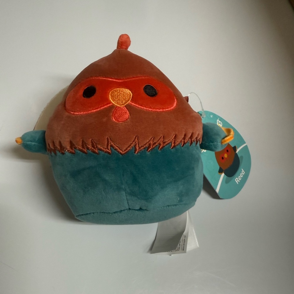 Plush Owl Stuffed Animal - Brown and Teal